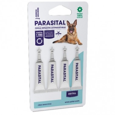 PARASITAL PIPETAS PERROS +25 kg 4 pipetas Antiparasitario Externo