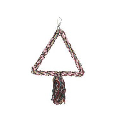 COLUMPIO TRIÁNGULO DE ALGODÓN PARA LOROS Y PERIQUITOS 25cm