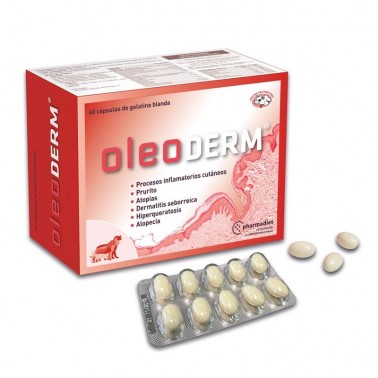 OLEODERM CAPSULAS Alteraciones Cutaneas para Perros y Gatos