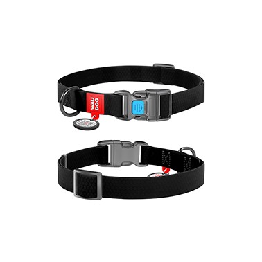 COLLAR WAUDOG WATERPROOF DE COLOR NEGRO 31-49cm