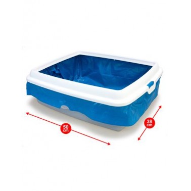 Rollo 8 bolsas para areneros grandes - higiene gatos - 50 x 38 cm