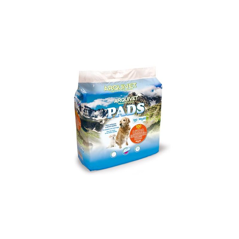 EMPAPADORES Pads 90x60 - Ultra Economic Pack - 100 unidades - Empapadores higiénicos educativos para perros - Súper absorbentes