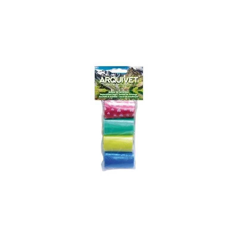 Bolsas de recambio de colores (4 rollos x 20 bolsas)