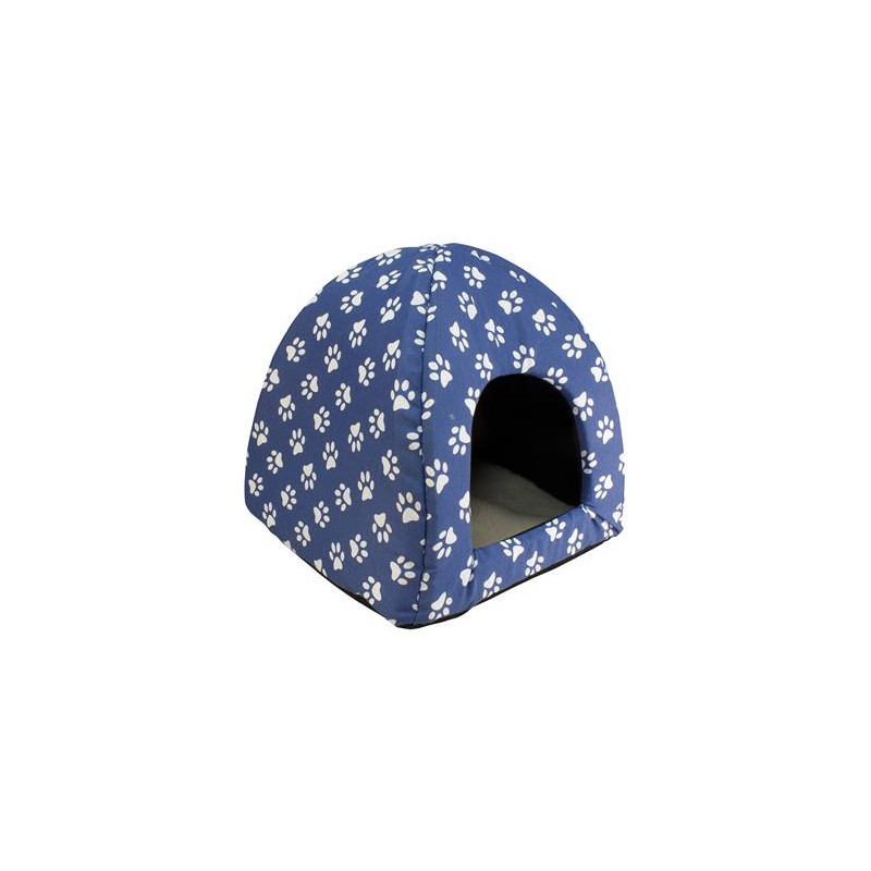 Iglú "Azul con huellas blancas" - 40 x 40 x 45 cm