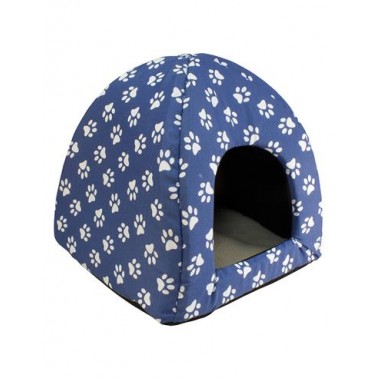 Iglú "Azul con huellas blancas" - 40 x 40 x 45 cm