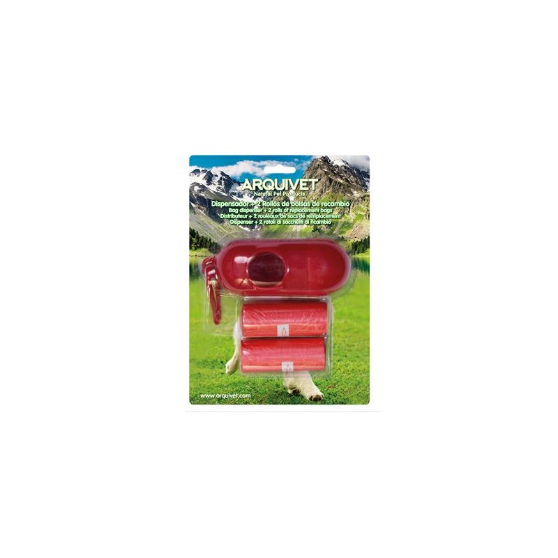 Dispensador + 2 rollos bolsas recambio