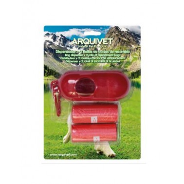 Dispensador + 2 rollos bolsas recambio