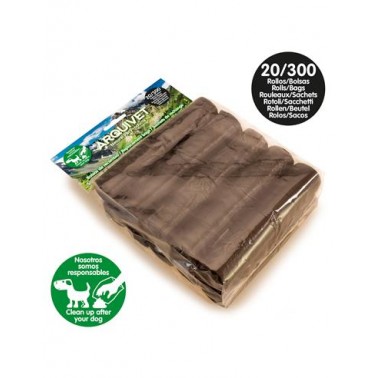 Bolsas de recambio para excrementos de perro (20 rollos x 15 bolsas)