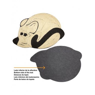 Rascador alfombra con forma de ratón - para gatos - 56 x 40 cm