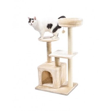 Rascador con cama extraíble "Nude" - 49 x 40 x 97 cm