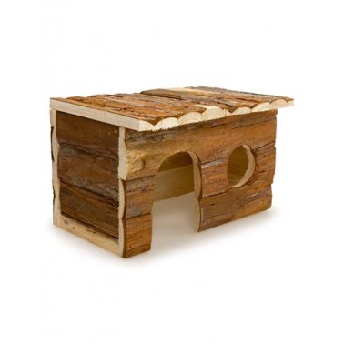 Casita de madera para roedores - 28 x 18 x 16 cm