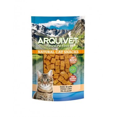 Dados de pollo 50 gr - Snacks 100% naturales para gatos - Alimento complementario para felinos