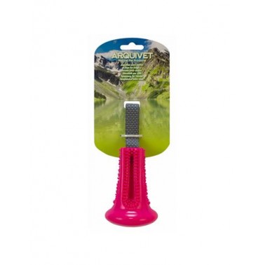 Cepillo dental rosa con tirador - Juguetes y accesorios para perros - Complementos para mascotas