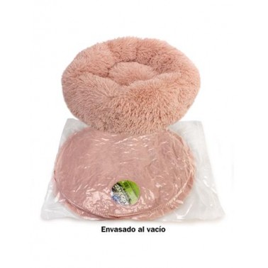 Cama redonda suave rosa - 70 cm