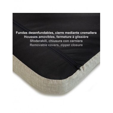 Colchoneta Perros Marrón y Beige con huella 105x70x9cm