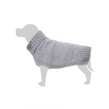 Jersey de punto jaspeado gris - XS/20cm - Ropa para perros - Ayuda a protegerlos del frío - Accesorios para mascotas