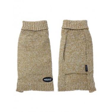 Jersey de punto jaspeado marrón - L/35cm - Ropa para perros - Ayuda a protegerlos del frío - Accesorios para mascotas