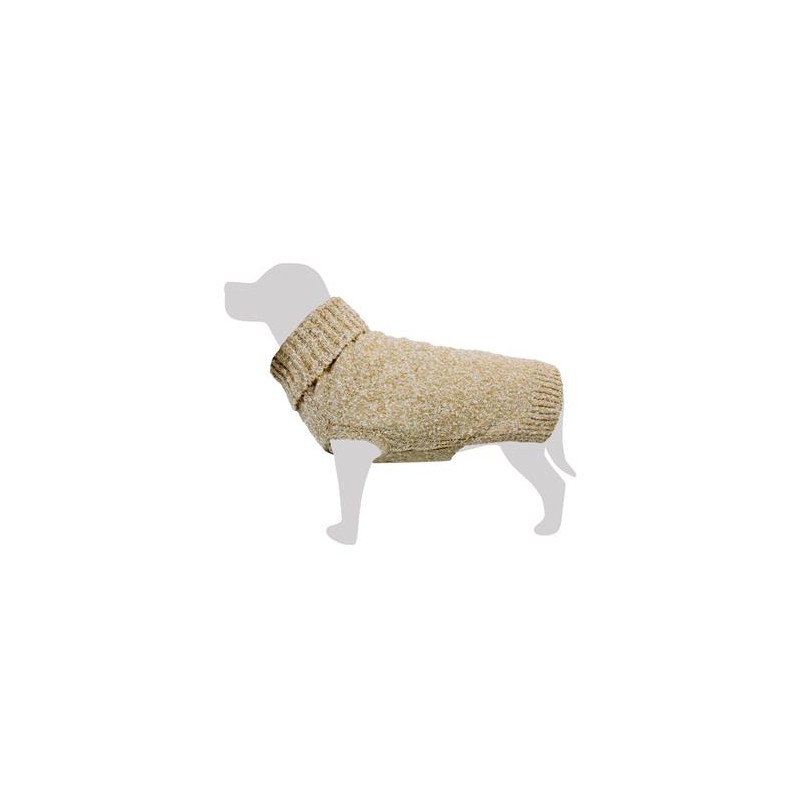 Jersey de punto jaspeado marrón - XS/20cm - Ropa para perros - Ayuda a protegerlos del frío - Accesorios para mascotas