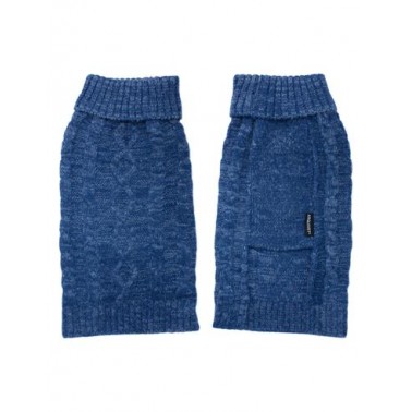Jersey de punto trenzado azul indigo - XS/20cm - Ropa para perros - Ayuda a protegerlos del frío - Accesorios