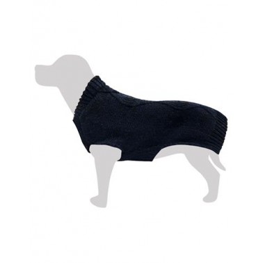 Jersey de punto trenzado negro XS