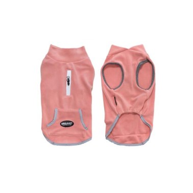 Forro Polar Elástico para perros Rosa "Ararat" L - 35 cm - Protege del frío