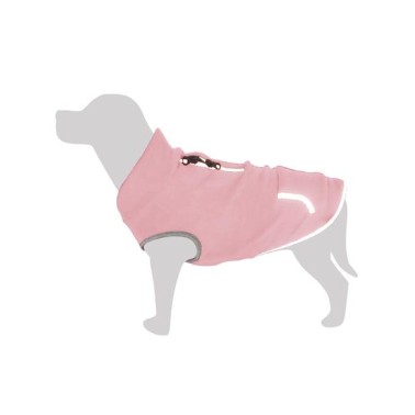 Forro Polar Elástico para perros Rosa "Ararat" XL - 40 cm - Protege del frío