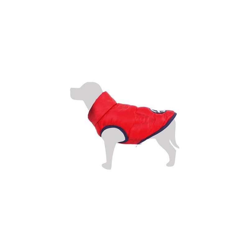 Chaleco acolchado reversible rojo-negro "Canada" - S/25cm - Ropa para perros - Ayuda a protegerlos del frío