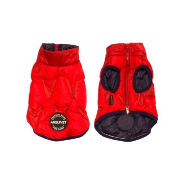 Chaleco acolchado reversible rojo-negro "Canada" - S/25cm - Ropa para perros - Ayuda a protegerlos del frío
