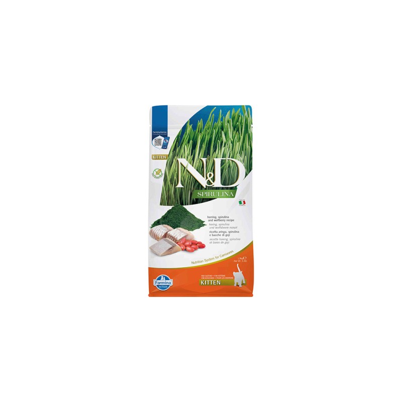 FARMINA ND CAT SPIRULINA KITTEN ARENQUE 1,5KG