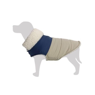 Abrigo con cuello peluche para perros "Kilimanjaro" M - 30 cm - Protege del frío