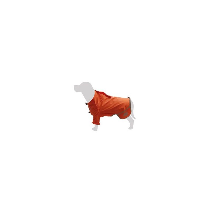 Impermeable Naranja para perros "Monte Vettore" XS - 20 cm - Protege de la lluvia y el frío