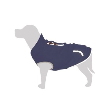 Forro Polar Elástico para perros Azul "Tubqal" L - 35 cm - Protege del frío