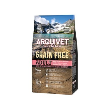 Arquivet-Pienso para perros-Grain Free-Adult-Salmón y atún-12 kg