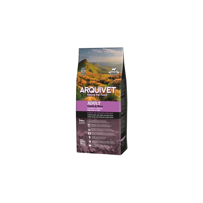 Adult - Pienso para perros adultos de todas las razas a partir de los 12 meses de edad - Cordero y arroz 12 kg