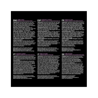 Adult - Pienso para perros adultos de todas las razas a partir de los 12 meses de edad - Cordero y arroz 12 kg