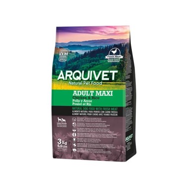 Arquivet-Adult Maxi-Pienso para perros adultos-Pollo y arroz-3 kg