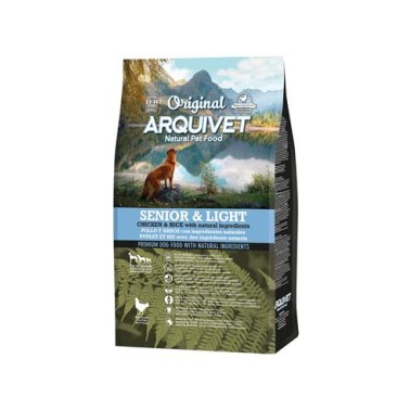 Arquivet-Original - Senior&Light - Pienso para perros adultos de todo tipo de razas - Pollo y arroz - 20 kg