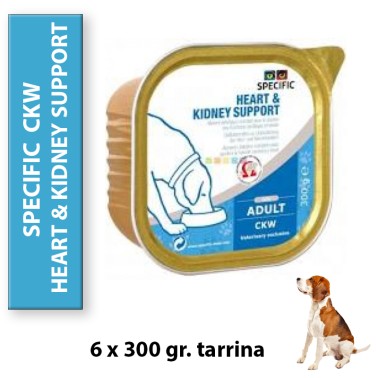CKW HEART & KIDNEY SUPPORT 6X300G TARRINA SPECIFIC
