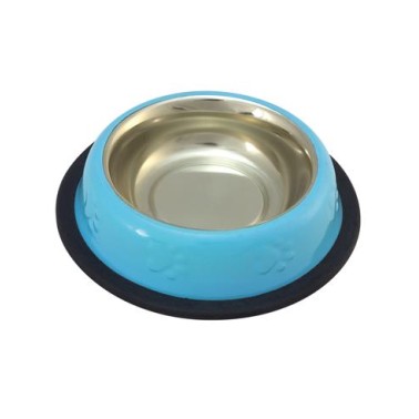 Comedero Inoxidable antideslizante azul - 240 ml / 16 cm