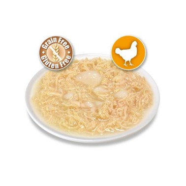 Pollo en salsa con Palito de Cangrejo - 80 g - Latas de comida húmeda para gatos