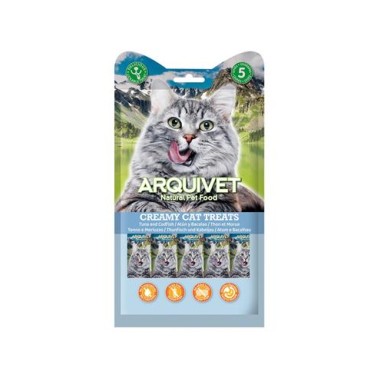 Creamy Cat Treats - Snack cremoso de Atún y Bacalao (bolsa 5 sobres de 14 g)