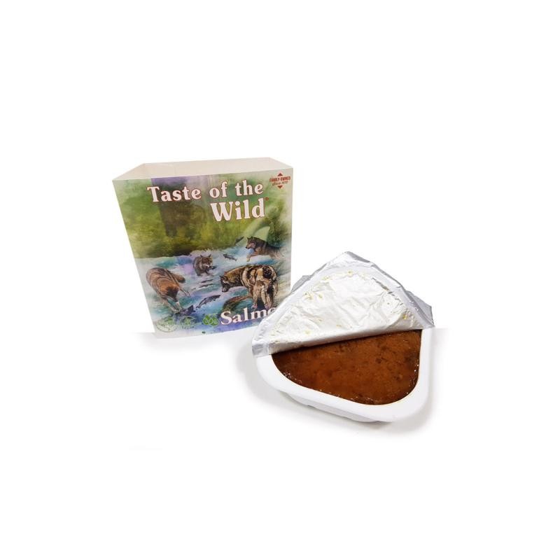Taste of the Wild Tarrina con Salmón Arenque y Fruta para Perros 390GR