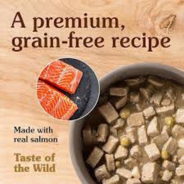 Taste of the Wild Tarrina con Salmón Arenque y Fruta para Perros 390GR