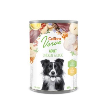 Calibra Comida Húmeda Verve Grain Free Adult de Pollo y Pato para Perros 400GR