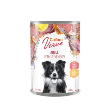 Calibra Comida Húmeda Verve Grain Free Adult de Cerdo y Venado para Perros 400GR