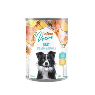 Calibra Comida Húmeda Verve Grain Free Adult de Salmón y Pavo para Perros 400GR
