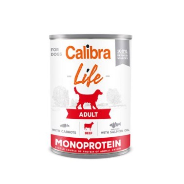 Calibra Comida Húmeda Life Adult de Ternera y Zanahoria para Perros
