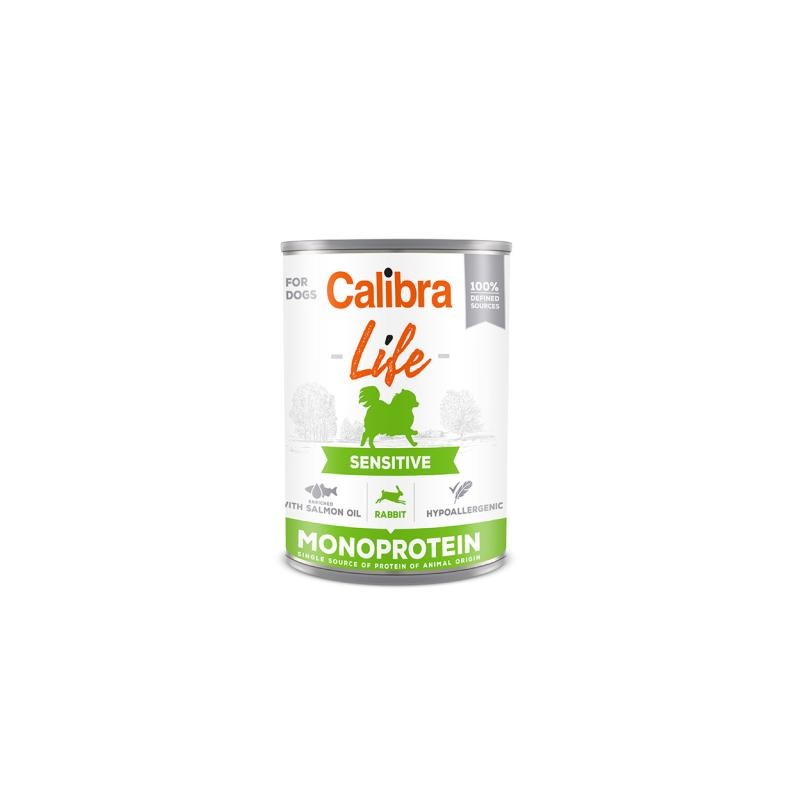 Calibra Comida Húmeda Life Sensitive de Conejo para Perros