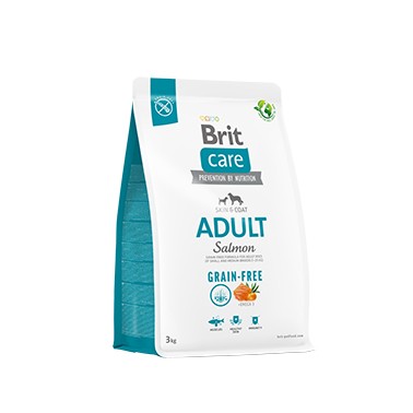 BRIT CARE PERRO ADULTO GRAIN FREE CON SALMÓN 3Kg