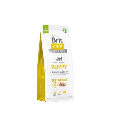 BRIT CARE SUSTAINABLE PERRO PUPPY CON POLLO&INSECTO 12Kg